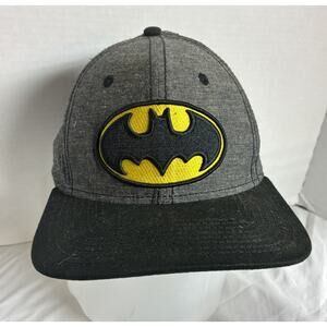 DC Comics Batman Logo Embroidered Ball Cap Adjustable Snapback Hat EUC12